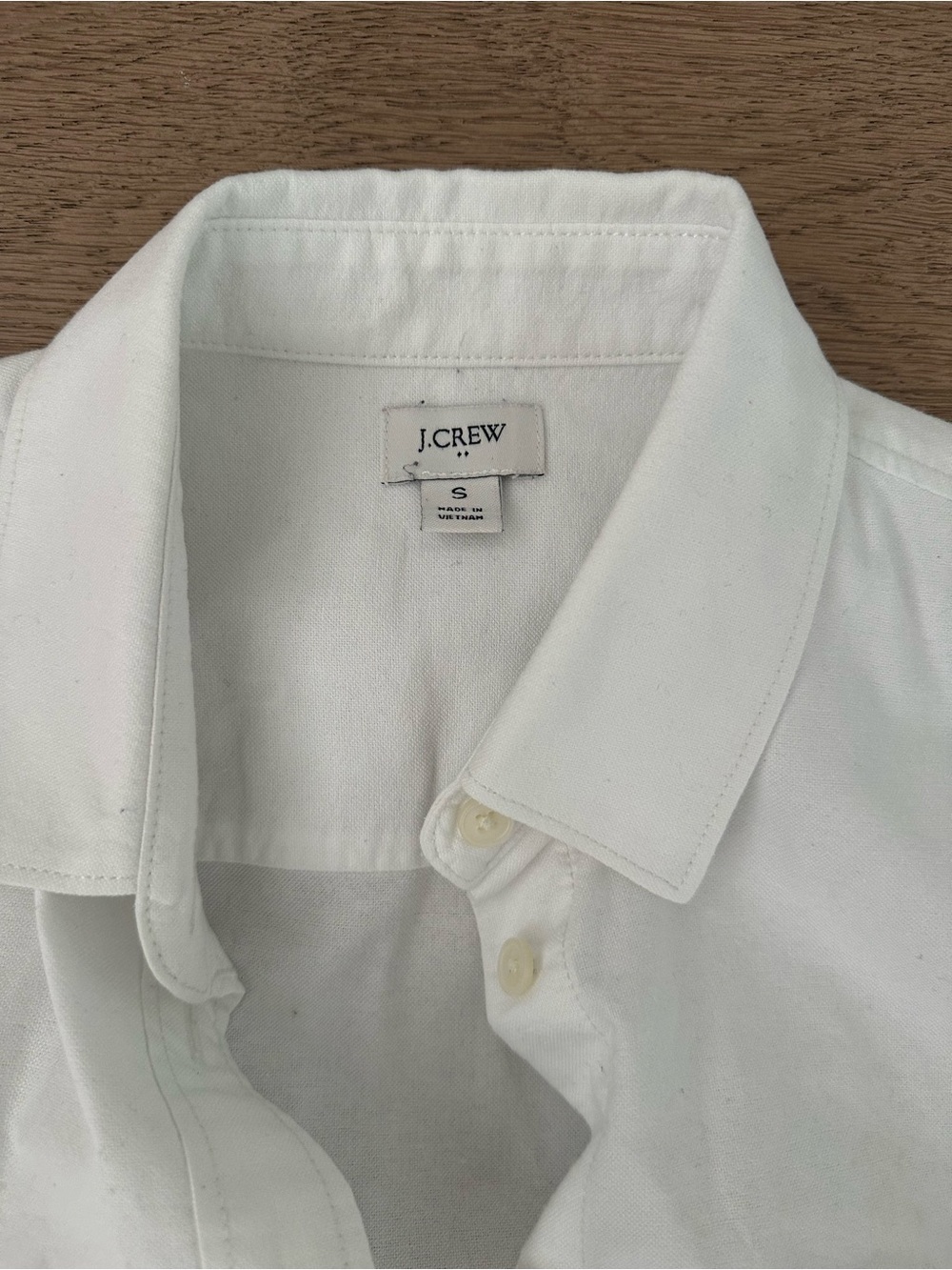 J. Crew Factory Fitted Button-Down Shirt White S - Picture 5 of 10